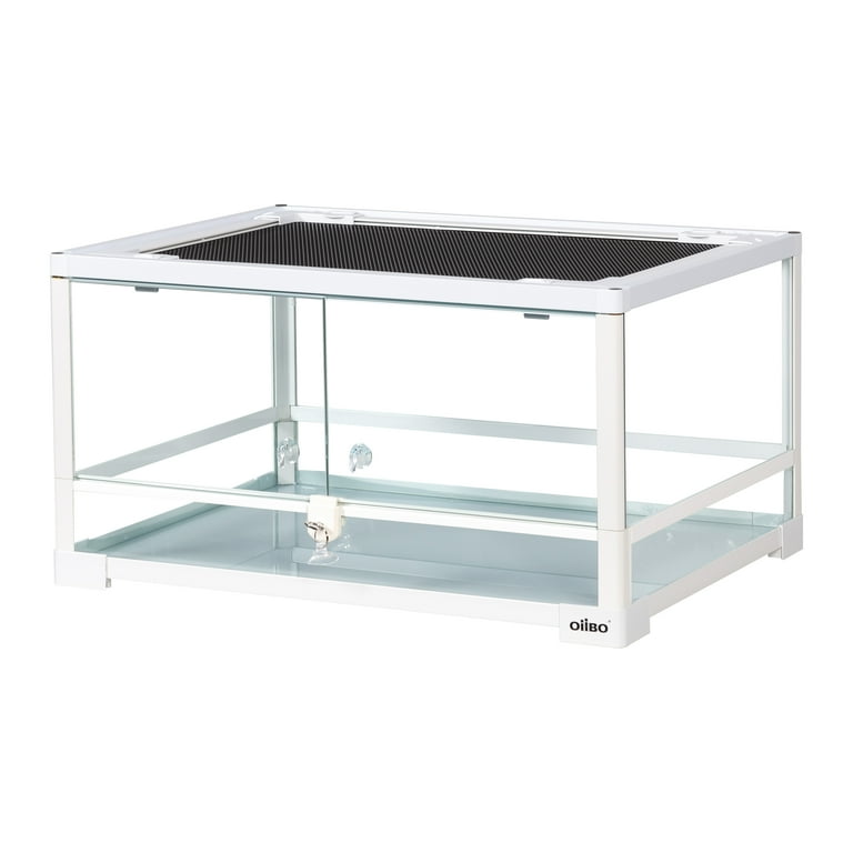 OiiBO Reptile Glass Terrarium, Swing Doors with Screen Ventilation