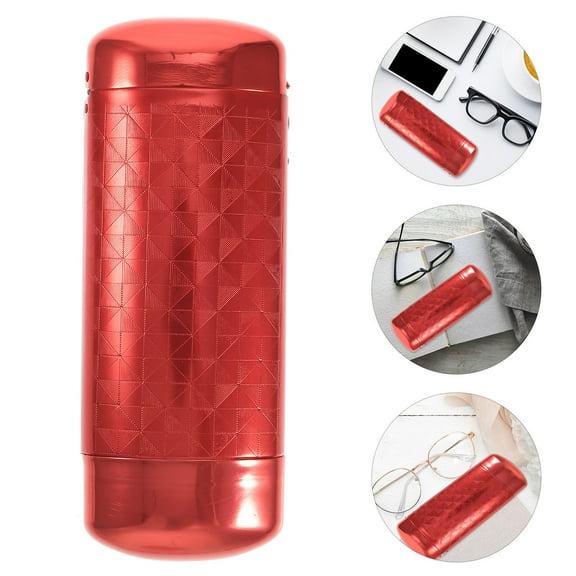 LULULION Eyeglasses Hard Shell Case Travel Protection from Damage Red 1Set