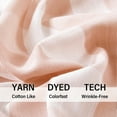 thumbnail image 5 of Exultantex Pink & White Checkered Semi-Sheer Curtains for Living Room, 2 Panels, 40"x63", Rod Pocket, Elegant Pom-Pom Trim, Light Filtering, 5 of 6