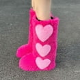 thumbnail image 4 of Women's Winter Fluffy Faux Fur Knee High Snow Boots with Heart Design-Warm Fashionable & Cozy Non-Slip Sole Long Boots, 4 of 4