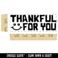 thumbnail image 2 of Thankful For You Smiley Teacher Student School Self-Inking Rubber Stamp Ink Stamper - Sky Blue Ink - Large 2-3/4 Inch, 2 of 7
