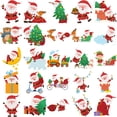 thumbnail image 4 of 50 pegatinas navideñas de Papá Noel con copos de nieve para niños, Feliz Navidad St, 4 of 5