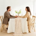 thumbnail image 5 of SouMaox Crepe Table Runner, Elegant Pleated Gauze Wedding Decoration, Balinese Fabric Centerpiece for Formal Dinner Party, 5 of 9