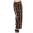 thumbnail image 1 of MixMatchy Women's Breathable Chiffon Fabric Loose Pleated Wide Leg Palazzo Pants with Ribbon Tie Elastic Band, 1 of 4