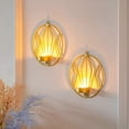 thumbnail image 2 of 2 apliques de pared de metal, decoración de pared, iluminación de cena a la luz de las velas en la sala de estar/comedor/encimera, dorado brillar Electrónica, 2 of 5