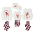 thumbnail image 1 of TSEXIEFOOFU Christmas Pajamas for Family, Long Sleeve Deer Letter Print T-Shirt + Plaid Pants Set, 1 of 10
