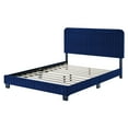 thumbnail image 4 of Tufted Platform Bed Frame, Full Size, Velvet, Blue Navy, Modern Contemporary Urban Design, Bedroom Master Guest Suite, 4 of 8