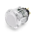 thumbnail image 1 of serony LED Push Button Cool Small Rocker Buttons Multipurpose Fashionable Special Design Arcade Press Gaming Game Machine Arcades Transparent White 30mm White Light, 1 of 8