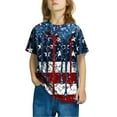 thumbnail image 2 of GERsome 4th of July T-Shirts for Kids Girls Boys Novelty American Flag Patriotic Graphic Tees Short Sleeve Crewneck Cotton Indenpendence Day Tshirts, 3-4 Years, 2 of 4