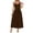 Brown, variant on KHONTS Women's Sleeveless Spaghetti Strap Maxi Dress Casual Boho Summer Dresses Smocked Long Beach RD1 M