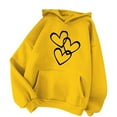 thumbnail image 4 of Dyegold Women'S Hooded Sweatshirt Deals Fleece Oversized Graphic Casual Hoodie Long Sleeve Winter Heart Print Clothes Trendy Plus Size Sweater Comfy Hooded Jacket Ladies Teen Girls Shirts Sweatshirt, 4 of 4