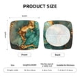 thumbnail image 6 of Haiem Emerald Color Gold Marble Printed Square Couch Cushion Covers, Floral Sofa Cushion Covers Replacement, Stretch Couch Covers for Couch-16.9in, 6 of 9