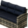 thumbnail image 3 of Maldives Rattan Wicker Sofa and Side Table, 3 of 8