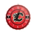 thumbnail image 1 of Forever Collectibles Calgary Flames NHL Bottle Cap Wall Clock, 1 of 1