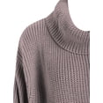 thumbnail image 5 of Rosegal Women's Plus Size Drop Shoulder Turtleneck Sweater Gray 2X, 5 of 5