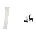 thumbnail image 1 of Pantalla De Lámpara De Pie De Papel Para Sala De Estar Con Estatua De Ciervo Negro, Figura De Reno De Resina, Decoración De Mesa Y Cubierta Para Lámpara De Pie, Pantalla Para Lámpara De, 1 of 8