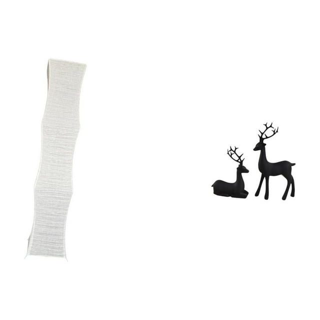 Pantalla De Lámpara De Pie De Papel Para Sala De Estar Con Estatua De Ciervo Negro, Figura De Reno De Resina, Decoración De Mesa Y Cubierta Para Lámpara De Pie, Pantalla Para Lámpara De