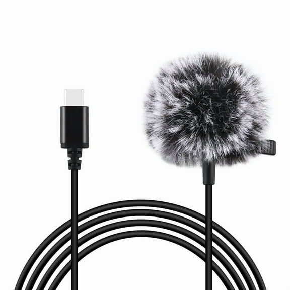 PULUZ 1.5m USB-C / Type-C Jack Lavalier Wired Condenser Recording Microphone