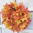 thumbnail image 7 of Topumt Fall Front Door Wreath Artificial Maple Leaf for Halloween & Thanksgiving Day Harvest Festival Decoration, 7 of 7