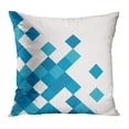 thumbnail image 1 of BOSDECO Colorful Cell Abstract Rhombus Mosaic Blue Light Color Contemporary Flow Geometric Graphic Pillowcase Pillow Cover Cushion Case 16x16 inch, 1 of 1