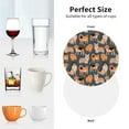 thumbnail image 6 of Disketp Corgi Collie Pug Funny Coasters,4 Pcs Leather Coasters with Holder, Perfect Housewarming Hostess Gifts,Protect Furniture from Water Marks Scratch and Damage-Round Shape, 6 of 6