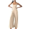 thumbnail image 2 of Womens Jumpsuit Women's Casual Solid Color Loose Wide Leg Jumpsuit,Jumpsuits for Women Casual Women's Work Pants Comfortable Pants for Women Casual, 2 of 6