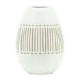thumbnail image 7 of Sagebrook Home Ceramic 8"h Aztec Vase, Gray, 7 of 7