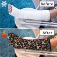 thumbnail image 7 of COEQINE Rooster Flower Leg Cast Covers 2 Pcs Broken Leg Shower Cast Cover Elastic Cast Socks Cover Cast Breathable Cast and Bandage Protector Knee Cast Sock for Women Men Seniors Medium, 7 of 7