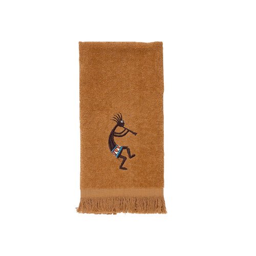 Avanti Kokopelli Fingertip Towel in Nutmeg