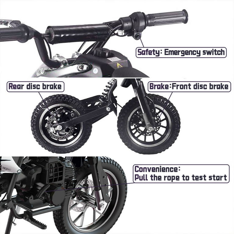 TOXOZERS Dirt Bike50cc 2-stroke Gas Mini Bike for Kids 8-14,With