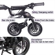 TOXOZERS Dirt Bike50cc 2-stroke Gas Mini Bike for Kids 8-14,With Front Fork and Rear Mono Shock, Up to 25 Mph,Black