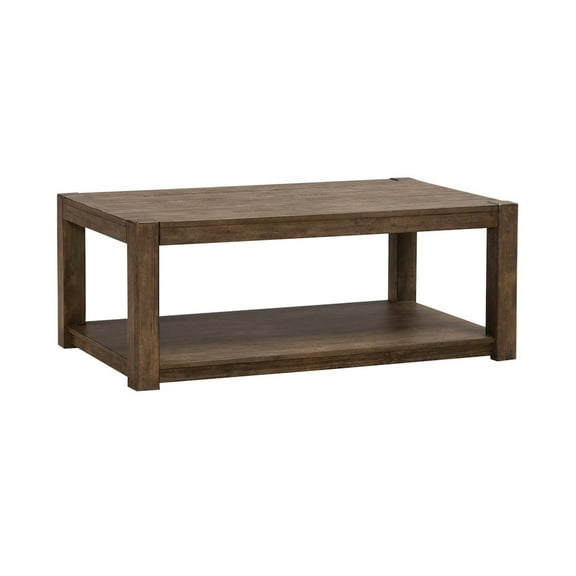 Liberty Furniture Broadmore Living Room Rectangular Cocktail Table - Cobblestone Brown