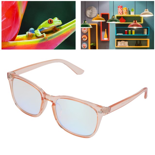 Gafas correctoras de color para daltonismo montura completa rosa ANGGREK