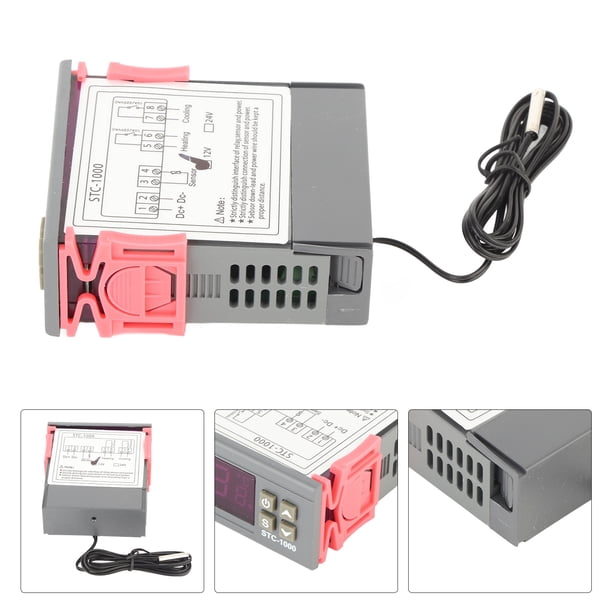 Controlador de temperatura digital Termostato de refrigeración y calefacción con sensor NTC STC-100012V