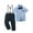 Blue, variant on Baby Boy Clothes Suits Toddler Formal Dress Shirt Suspender Pants Bowtie Outfit Sets Wedding 1-6T