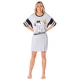 thumbnail image 4 of Peanuts Womens' Joe Cool Snoopy Woodstock Athletic Varsity Style Nightgown Pajama Shirt Dress Sleepwear Loungewear, 4 of 6