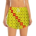 thumbnail image 2 of Disketp Multiplication Table2 Women's Shorts Workout Shorts for Athletic Gym Running Shorts with Phone Pockets-Medium, 2 of 7