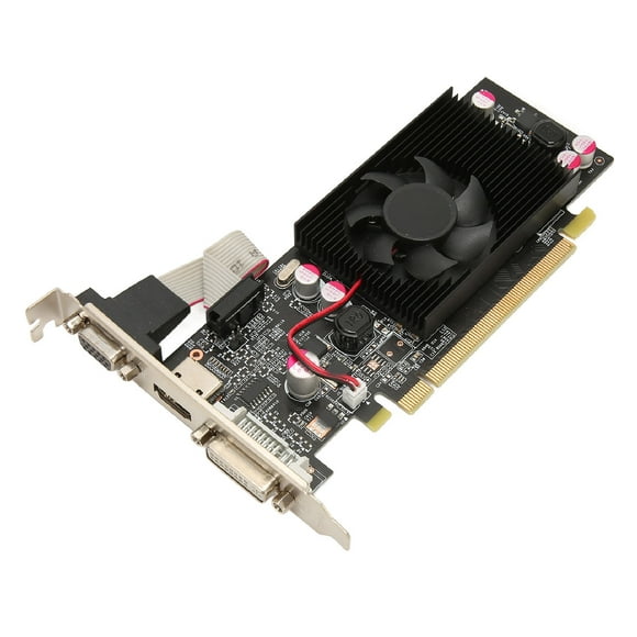 GT210 Desktop Graphics Card 1GB DDR2 64bit 589/800MHz GPU With Ooling Fan, 2K HD Video Card Cheap Video Capture Card HDML Plug And Play
