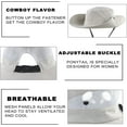 thumbnail image 5 of Men Women Outdoor Summer Sun Hat UV Protection Wide Brim Fold-able Fishing Hats with Ponytail Hole for Camping, 5 of 8