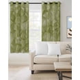 thumbnail image 2 of Sage Green Geometric Blackout Curtains 63 Inches Long, Modern Stereotypic Abstract Art Thermal Insulated Black Out Curtains, Darkening Window Curtain Drapes for Bedroom Living Room 42"x63" 2 Panels, 2 of 9