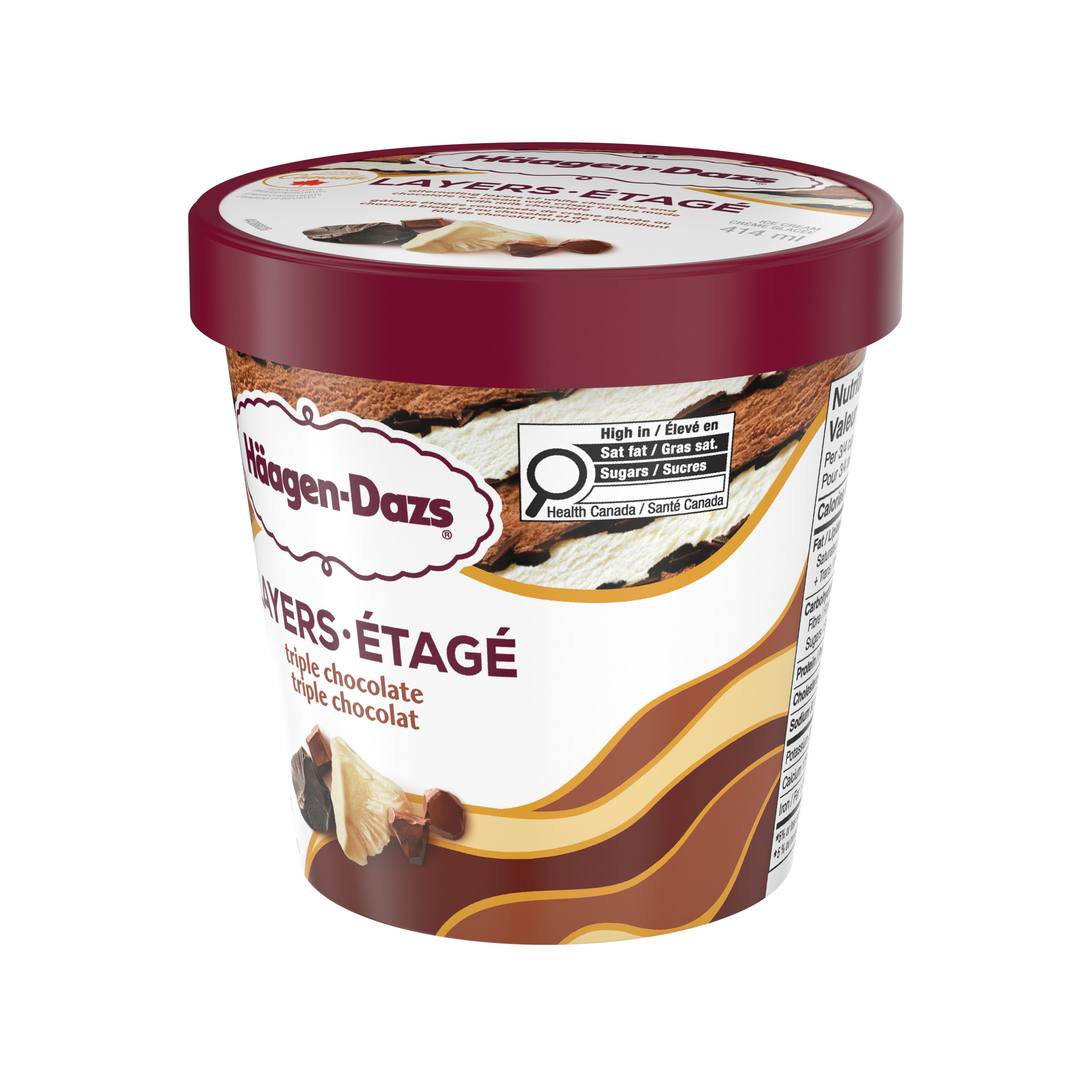 Layers Triple Chocolate Ice Cream, 414 mL