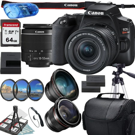 Canon EOS Rebel SL3 DSLR Camera with EF-S 18-55mm f/4-5.6 IS STM Lens + Accessory Bundle