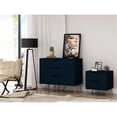 thumbnail image 2 of Manhattan Comfort Rockefeller Wood Dresser and Nightstand in Midnight Blue, 2 of 10