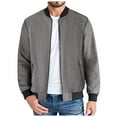 thumbnail image 5 of Futezty Men Lightweight Bomber Jacket Casual Windbreaker Flight Coat Zip Up Textured Jacket with Pocket, 5 of 5