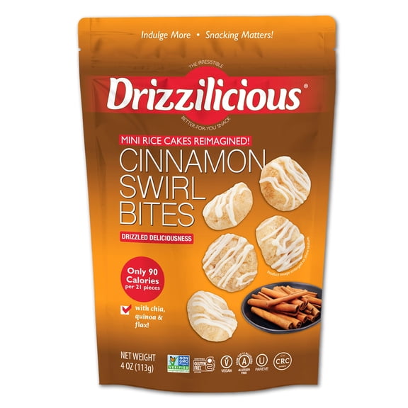 Drizzilicious Cinnamon Swirl Mini Rice Cake Bites, 4 oz