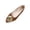 Brown, variant on Pointed Toe Flats For Women Matte Faux Suede 3D Rose Gold Metal Ornament Slip On Flat Shoe Footwear