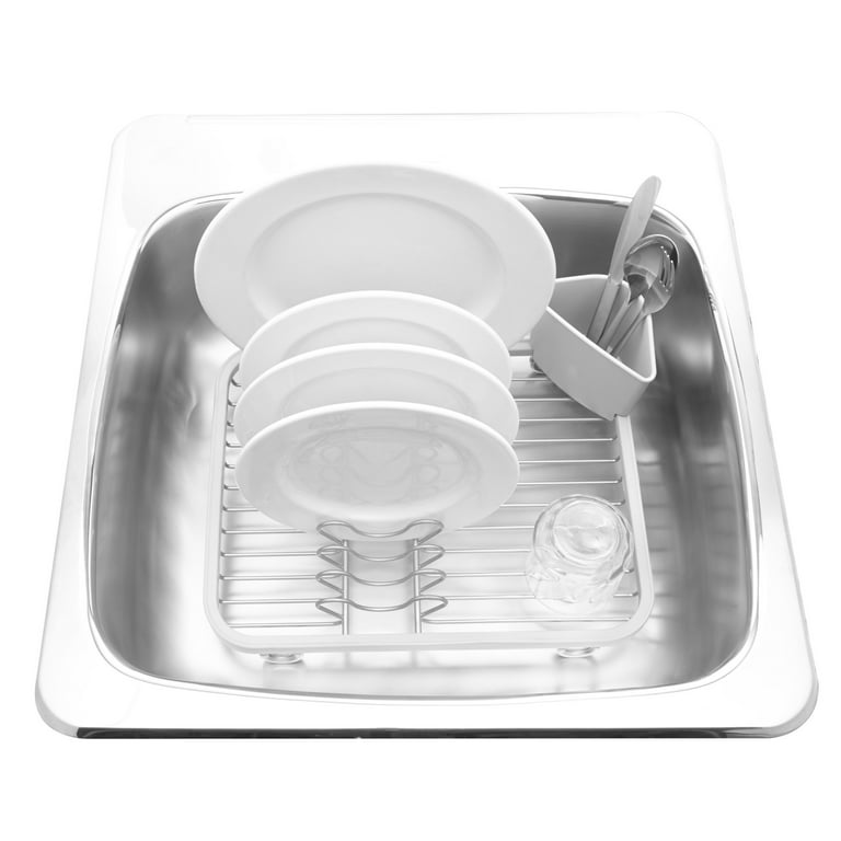Umbra 13.54-in W x 16.57-in L x 5.87-in H Plastic Dish Rack and Drip Tray  at