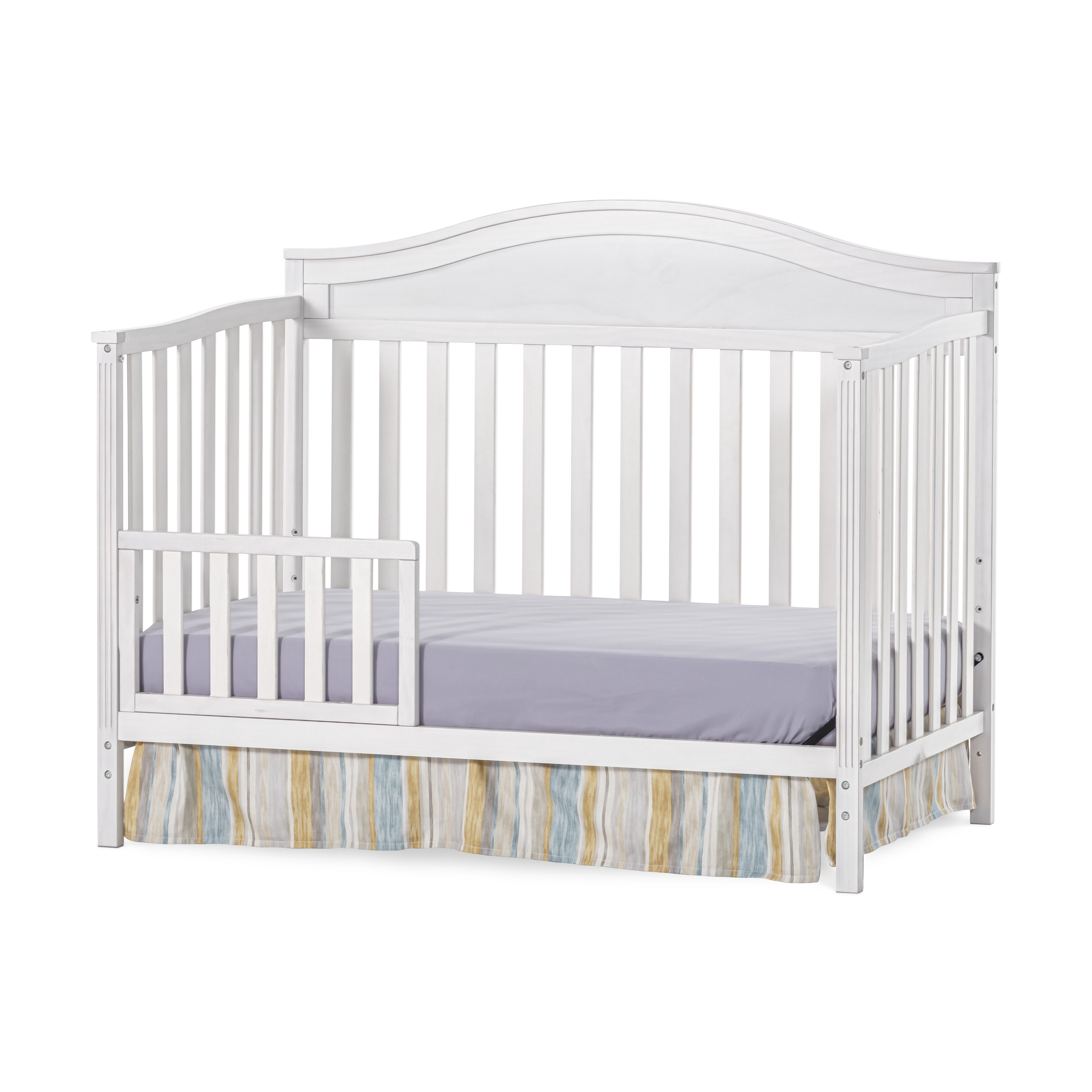 Child Craft 4-in-1 Convertible Baby Crib - White Wash - Sidney Collection