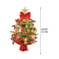 thumbnail image 3 of Mini Christmas Tree, Small Christmas Little Tree, Table top Tree 18”,Miniature Pine Artificial Xmas Tree with Ball Star Bowknot Ornaments for Holiday Season Desk Decoration Centerpiece Red, 3 of 6