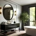thumbnail image 5 of Lumora 30.2" Round Bathroom Mirror Deep Frame Vanity Mirror Wall Mounted, Black, 5 of 5